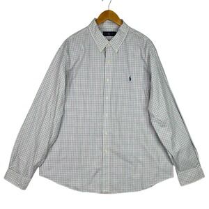 Ralph Lauren Mens Button Down Shirt Plaid Check Long‎ Sleeve Cotton Multi XXL
